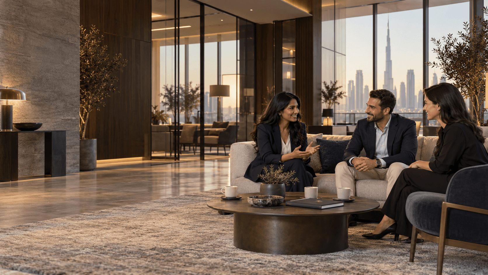 A welcoming modern office lounge for collaboration